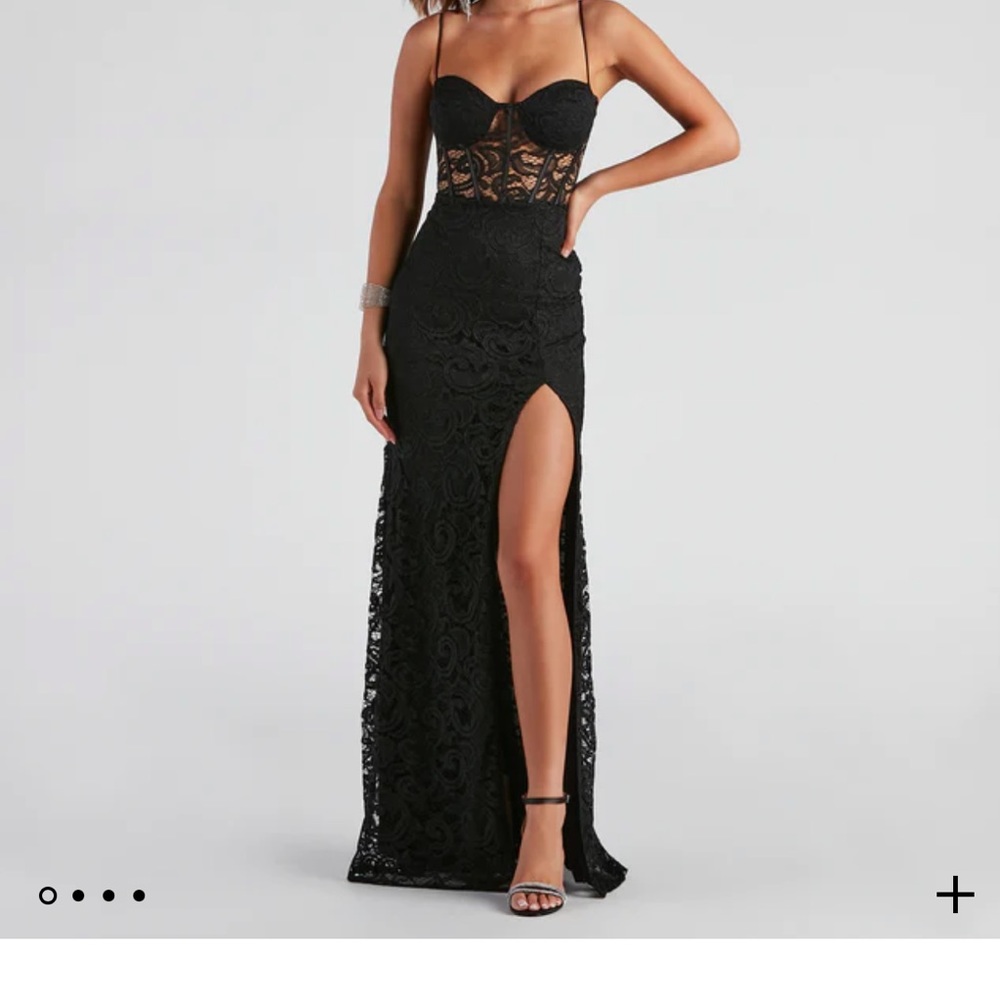 Black lace dress, size 3